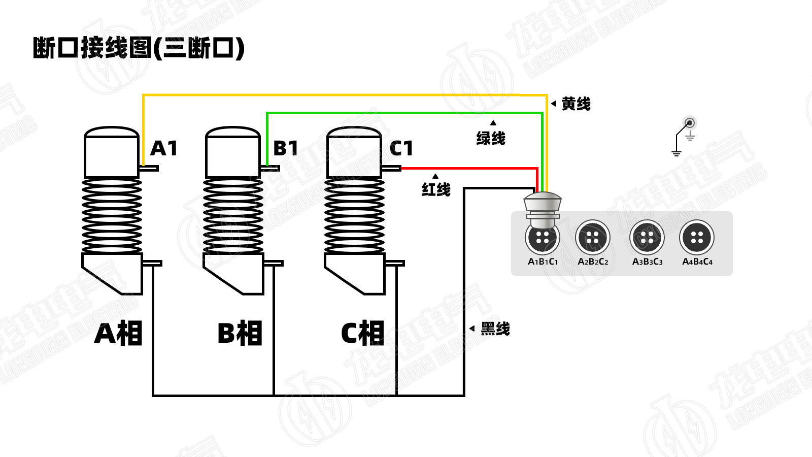 高压开关测试仪三端口接线图